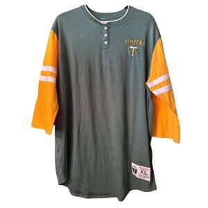 Mitchell & Ness Portland Timbers Henley shirt top XL MLS Soccer